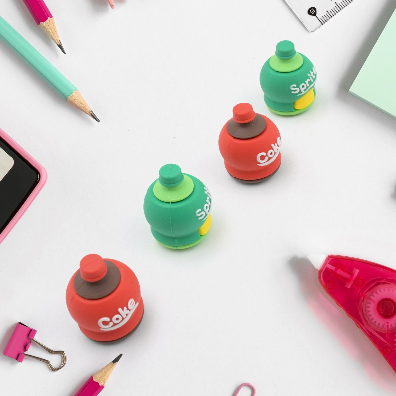 2-in-1 3D Cold Drink Bottle Shape Rubber Pencil Sharpener and Eraser Set, Stationery for Kids School Boys Girls, Birthday Return Gifts (1 Pc ) 2-in-1 3D Cold Drink Bottle Shape Rubber Pencil Sharpener and Eraser Set, Stationery for Kids School Boys Girls, Birthday Return Gifts (1 Pc )